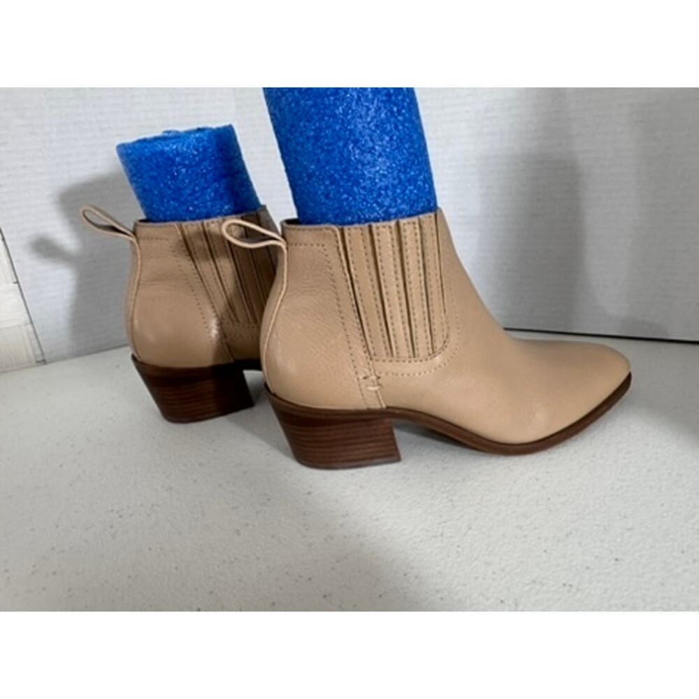"LUCKY BRAND" Leather Slip On Booties Sz 7 Western Cowgirl Rodeo Country Girl - Picture 9 of 14